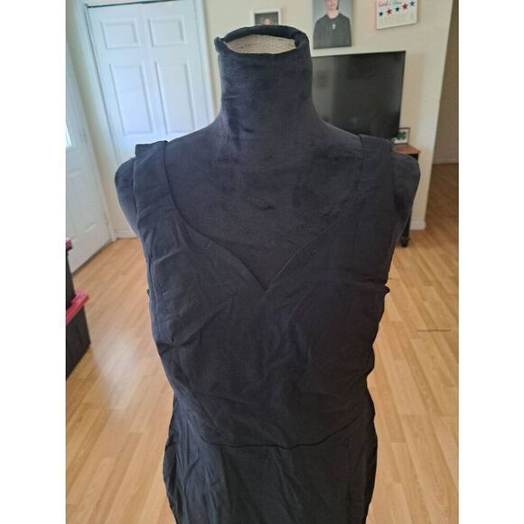 New XL Grace Karin Black Sweatheart Neck Sleeveless Tank Strap Midi Dress NWT - Picture 2 of 4